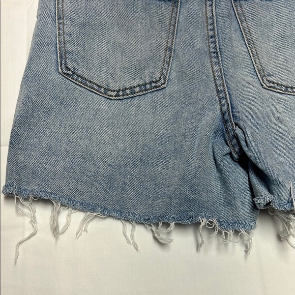 Forever 21 cotton denim cut off shorts petite size 25 light wash button fly - Picture 9 of 12